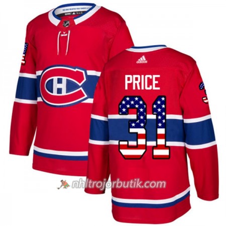 Män Ishockey Montreal Canadiens Tröja Carey Price 31 Adidas 2017-2018 Röd USA Flag Fashion Authentic Män Ishockey Montreal Canadiens Tröja Carey Price 31 Adidas 2017-2018 Röd USA Flag Fashion Authentic